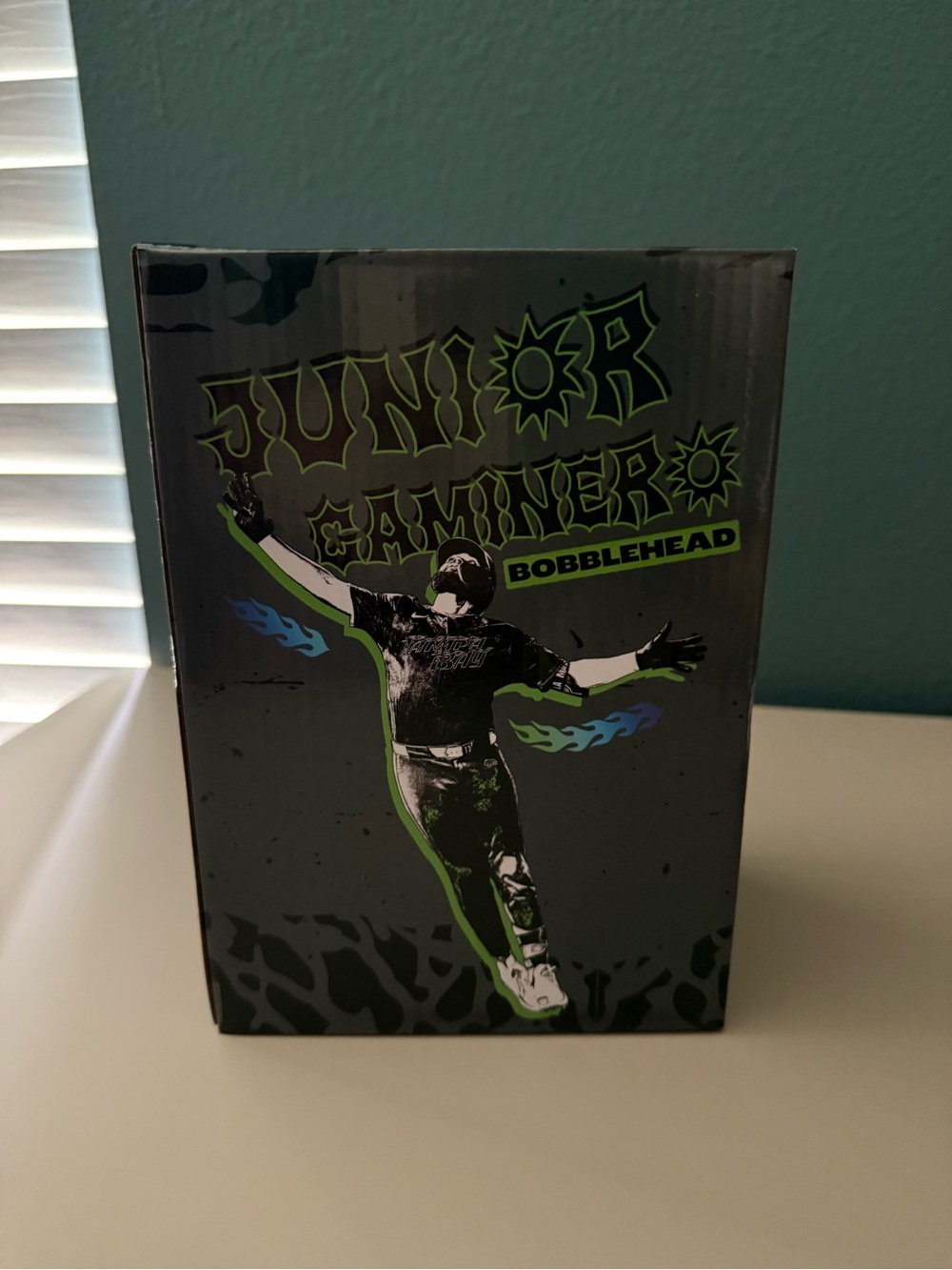 Junior Caminero Bobblehead Tampa Bay Rays "La Maxima" City Connect SGA Box Light